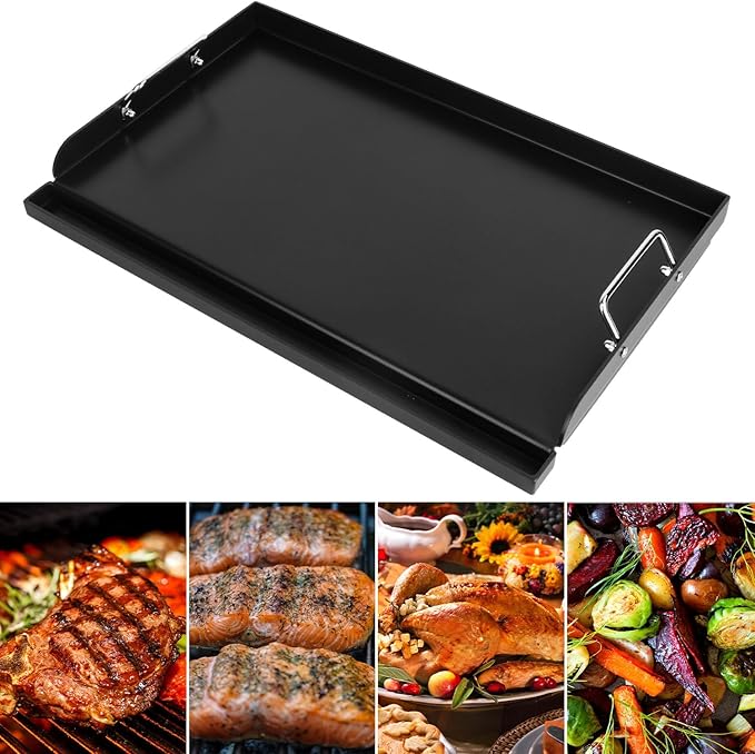 17"x13” Nonstick Coating Griddle for Gas Grill, Universal Griddle Insert for Gas Stove/Gas Grill/Electric/Charcoal Flat Top Plate for Outdoor Cooking and Camping Grilling
