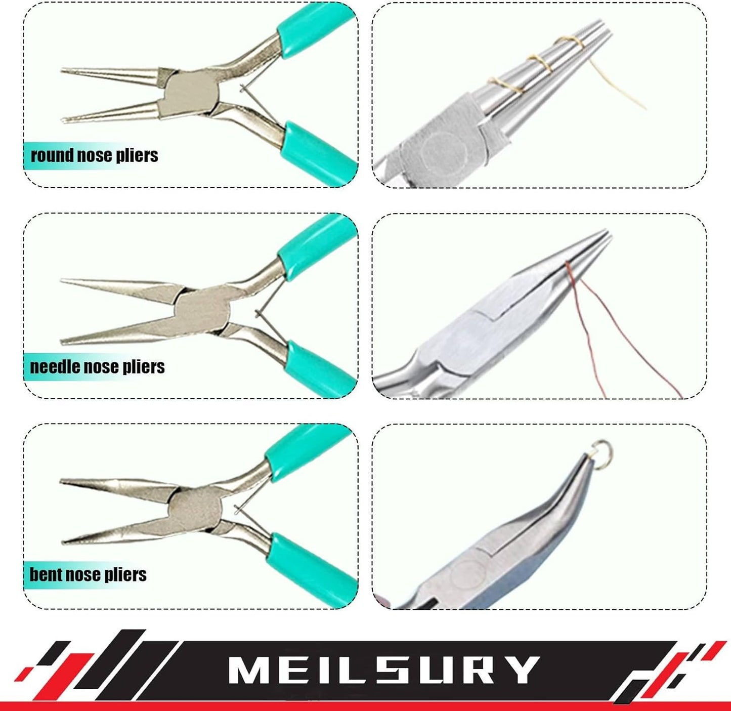 11-Piece jewelry pliers set,Jewelry-making plier tools with stainless steel jewelry tweezers for crafting,beading,and repairing