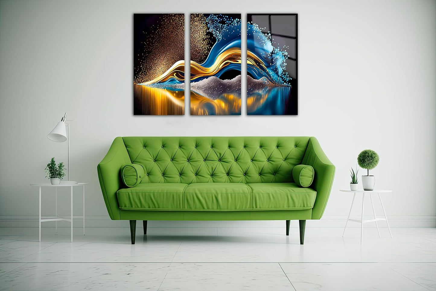 SpiritualHands Colorful Abstract Printed Tempered Glass Wall Art Painting for Living Room, Tempered Glass Modern Prints Decor, Large Vivid Color Panel for Bedroom, Kitchen, or Office