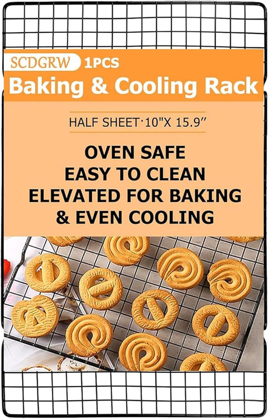 1PCS Cooling Racks for Baking and Cooking - 10"x16" Wire Racks, Oven Safe & Dishwasher Safe, Heavy Duty Cooling Racks for Cookies, Cakes, Roasts & More
