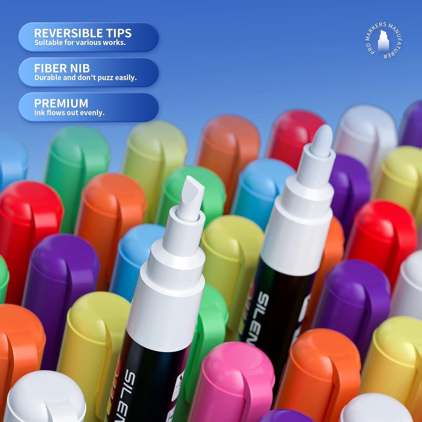 White Liquid Chalk Markers - Chalk Markers White - Dry Erase Markers Pen - for Chalkboard Signs, Windows, Blackboard, Glass