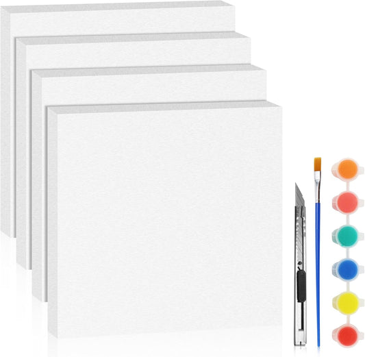 LuckyFoam White 4 Pack 12x12x1 inch Foam Sheets 1 Inch Thick Polystyrene Rectangles XPS Foam Board Craft for Insulating DIY Modeling Art Supplies