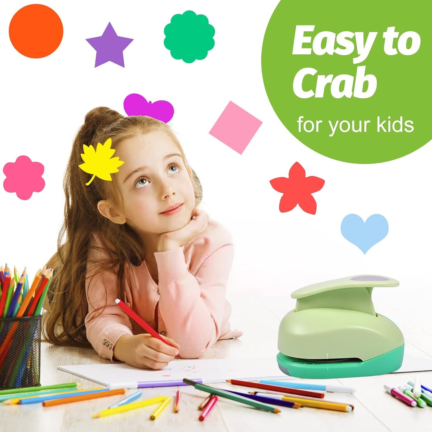 UCEC Craft Hole Punch, 9 Pcs 5/8 Inch Paper Punches for Crafting Hole Punch Shapes Hole Puncher for Crafts, Different Shape Crafting Designs for Crafting & DIY Projects