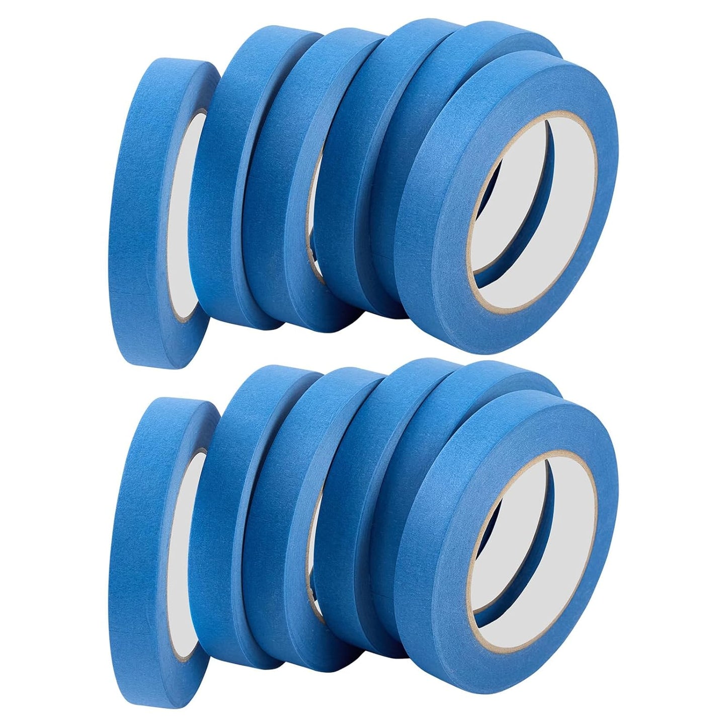 Premium Blue Masking Tape,Painters Tape,Blue Painters Tape for Automotive,DIY Paper Arts & Crafts, Spraying Drywall Paint, No Residue & Easy to Clean Up,12pcs 0.7in X 54 Yd Painter's Tape