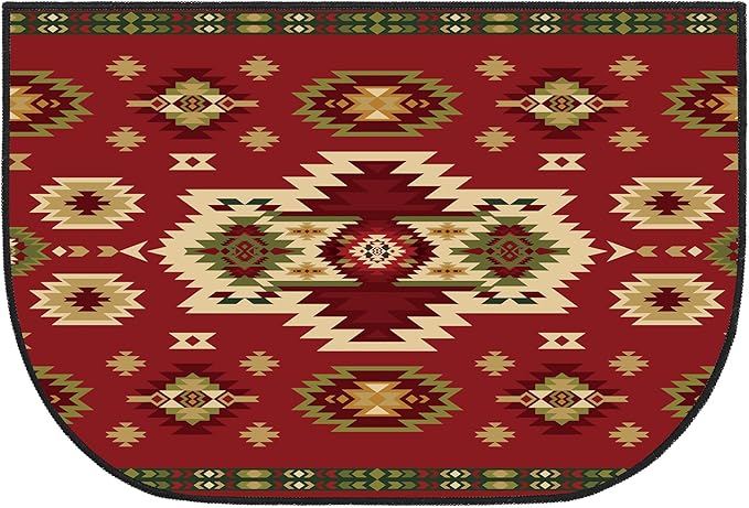 Demissle Cabin Fireplace Hearth Rug Fireplace Mats Cabin Southwestern Fireproof Rug Fire Resistant Mat for Wood Stove Floor for Kitchen Indoor Outdoor(24 x 36 Inch,Elegant)