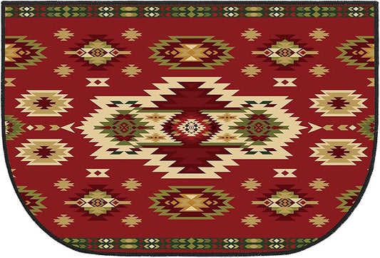 Demissle Cabin Fireplace Hearth Rug Fireplace Mats Cabin Southwestern Fireproof Rug Fire Resistant Mat for Wood Stove Floor for Kitchen Indoor Outdoor(24 x 36 Inch,Elegant)