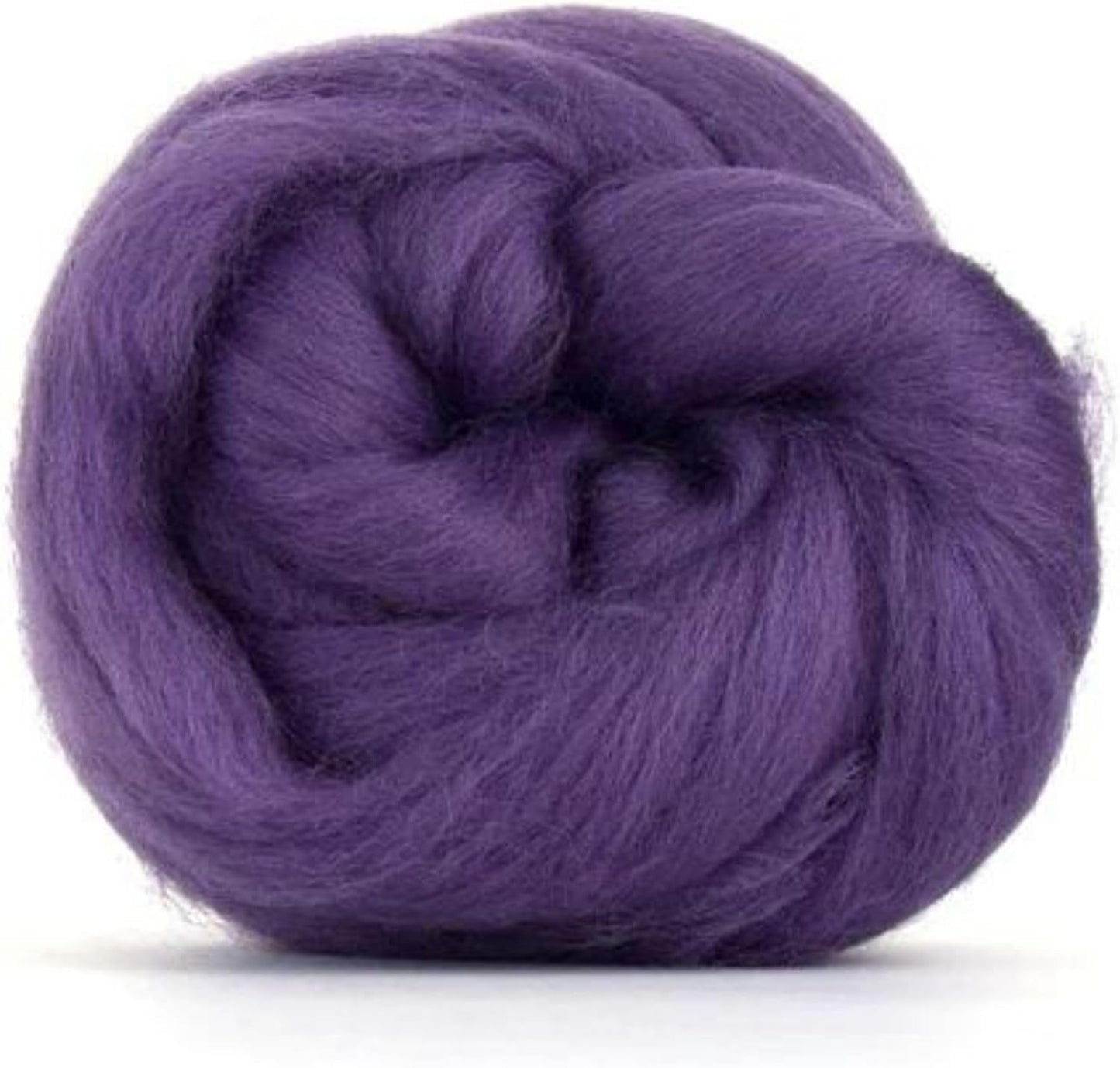 Revolution Fibers Dyed Corriedale Wool | 8 Ounces of Premium Combed Wool Top | 26 Micron, 100% Pure Corriedale Wool Roving, Ethically Sourced (Heather Purple)