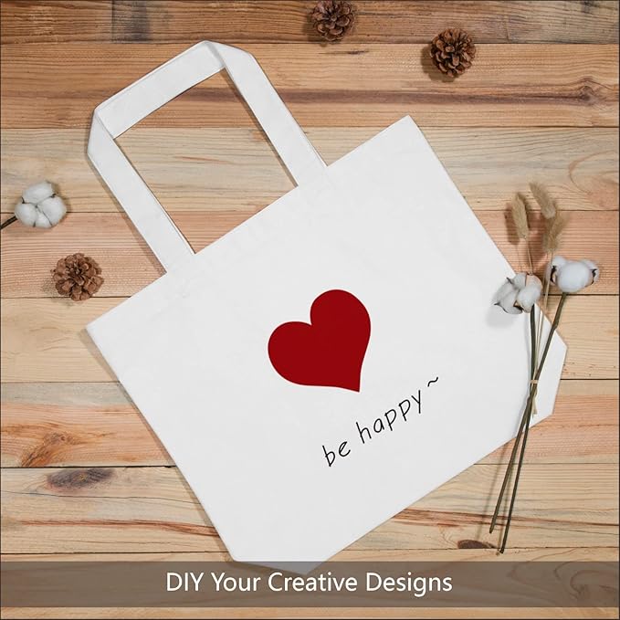 TOPDesign 12-Pack Super Strong Large 12oz Cotton Canvas Tote Bags, Reusable Grocery Shopping Cloth Bags, Fashionable Two-Tone Totes for Crafts, DIY Your Creative Designs