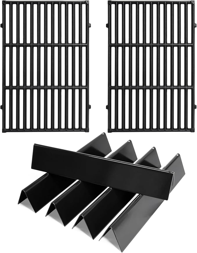 Hiorucet 7638 Grill Grates 7636 Flavorizers Bars for Weber Spirit 300 Series Grills with Front Mount Controls Weber Spirit II E-310 E310 E320 E330 S310 S320 S330 II S-310 Spirit 2 GS4 Grill Parts