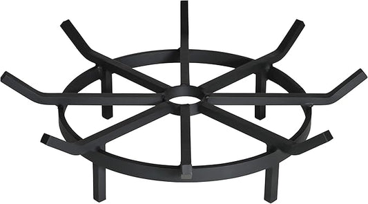 SteelFreak Heavy Duty Wagon Wheel Firewood Grate for Fire Pit - Made in The USA (24 Inch)