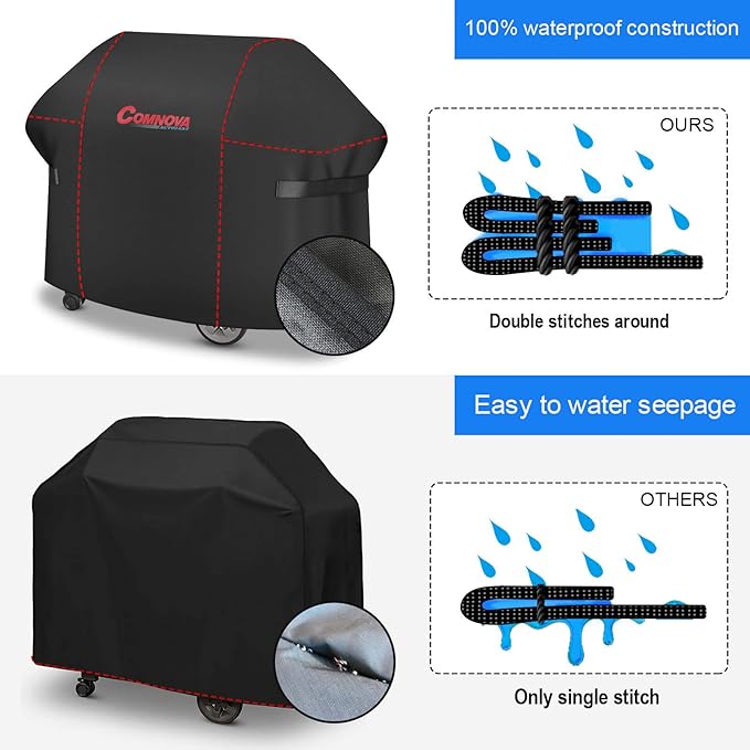 Comnova Grill Cover for Weber Summit 400 Series - 67 Inch BBQ Grill Cover Heavy Duty & Waterproof, 7108 Barbecue Cover for Weber Summit 470, Summit 420, 2022 Genesis S-325s and E-325s Grill Models