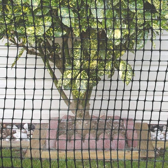 Plastic Fence Animal Barrier,3.3x33ft [Heavy Duty] Outdoor Safety Snow Plastic Fencing Roll Temporary Fence,Reusable Garden Netting for Construction Dog Rabbits Chicken (Black)