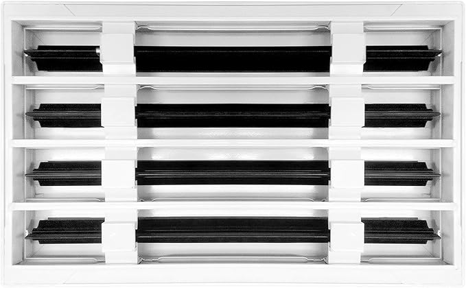 BUILDMART - 14x8 White Modern AC Vent Cover - Decorative Air Vent - Standard Linear Slot Diffuser - Register Grille for Ceiling, Walls & Floors - Texas Buildmart
