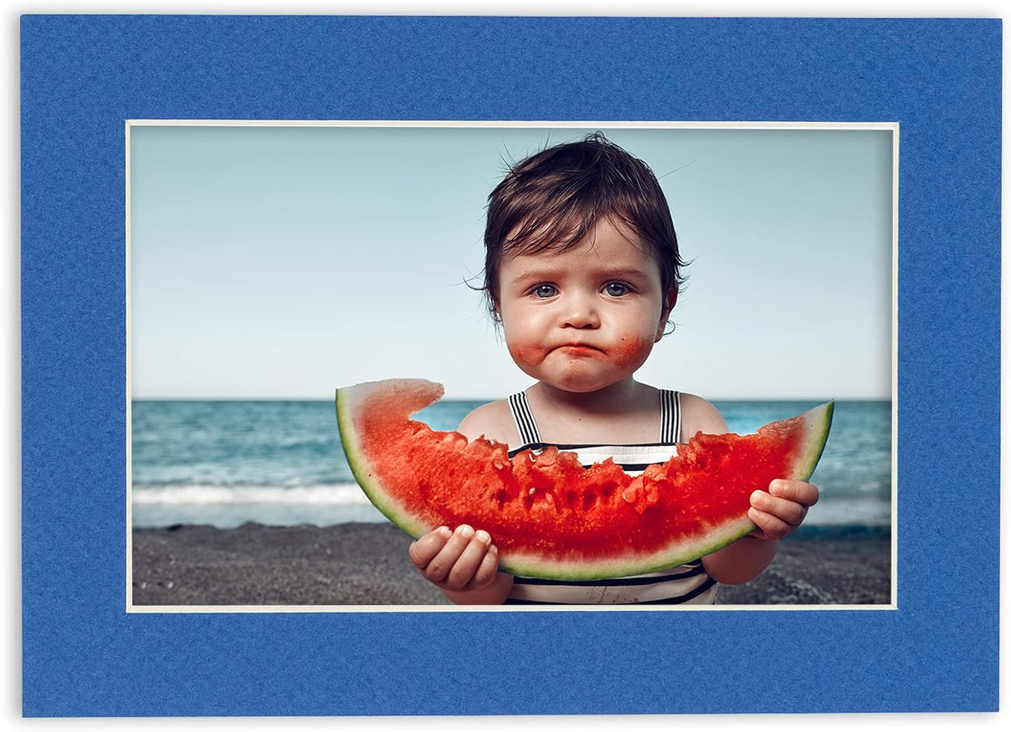 5.5x8.5 Mat for 8.5x11 Frame - Precut Mat Board Acid-Free Royal Blue 5.5x8.5 Photo Matte For a 8.5x11 Picture Frame, Premium Matboard for Family Photos, Show Kits, Art, Picture Framing, Pack of 1 Mat