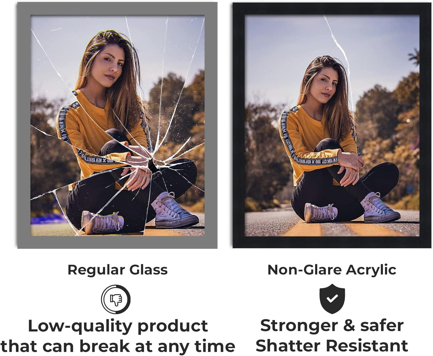 Non-Glare Acrylic Replacement for 13x39 Picture Frame, Replacement Plexiglass for 13x39 Photo Frame, UV-Resistant Non-Glare Acrylic Cover Sheet
