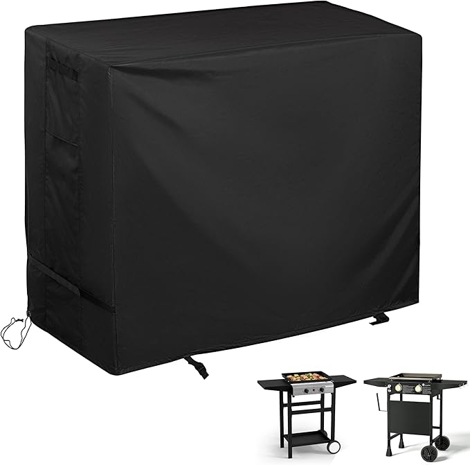 Grill Cover for KingChii 2-Burner 19" Outdoor Flat Top Propane Griddle, Griddle Cover for SKOK Portable 2-Burner Propane Flat-Top Gas Grill