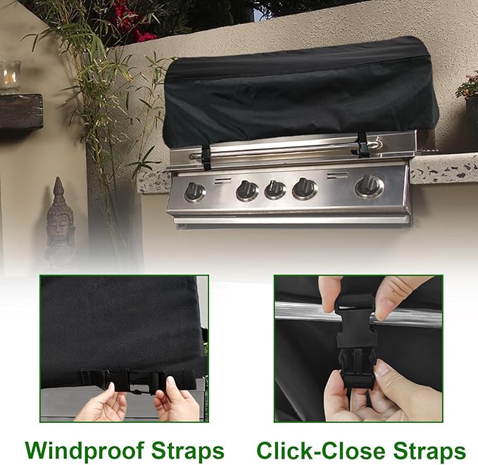 Built-in Grill 45" Fits for Weber Summit S-660,Weber Summit SB38 S,Bull 38” & 5 Burner,Blaze 40”,Hygrill 40”,Brand-Man 40”,Most 34"-42" Built in Grill,Island BBQ Top Cover