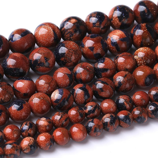 36PCS 10MM Sandstone Beads Energy Healing Beads for DIY Jewelry Bracelet Necklace Making for Jewelry Making 15Inch