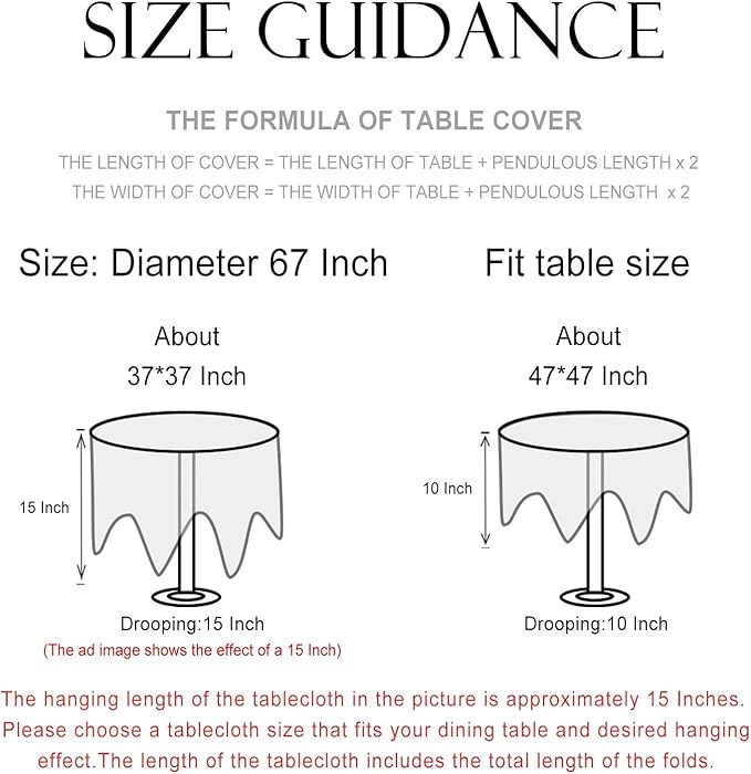patdrea Designer Beige Round Tablecloth,Vintage Linen Yellow Floral Pattern Table Cloth,Decoration Table Cover for Kitchen Dining Christmas,Tea Party,Thanksgiving,Diameter 67"-Istana a