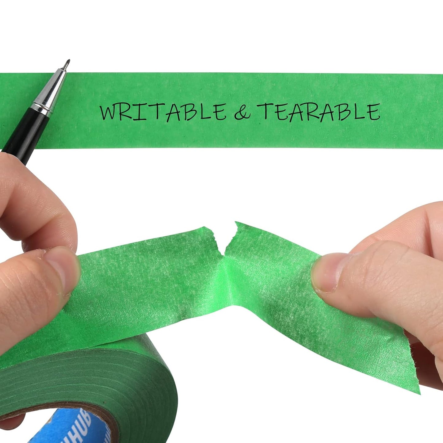 Green Painters Tape,1 inch x 60 Yards x 10 Rolls (600 Yards Total) - Medium Adhesive Masking Tape for Painting,Labeling,DIY Crafting,Decoration and School Projects