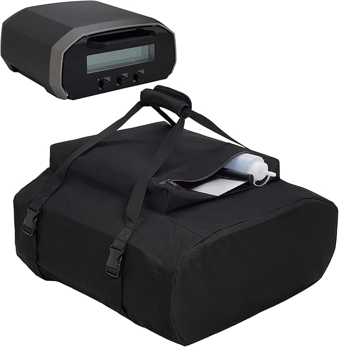 NOELIFE Carry Cover for Ooni Volt 12, Waterproof Electric Pizza Oven Cover with Top Pocket for Ooni Volt Accessories, with Padded Front Panel to Protect Class Door (Oven Not Included)
