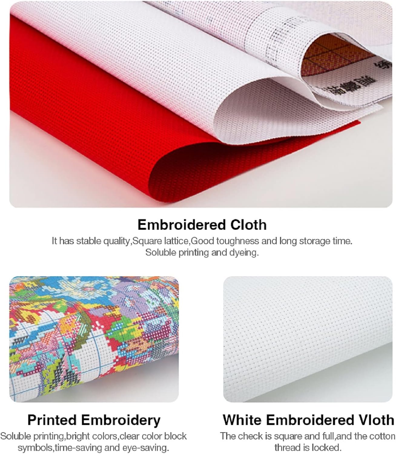 Foxhool Beginners Cross Stitch Kits Stamped Full Range of Embroidery Kits for Adults DIY Cross Stitches kit Embroidery Patterns for Needlepoint kit-Strolling on a Rainy Night 17.7x17.7 inch