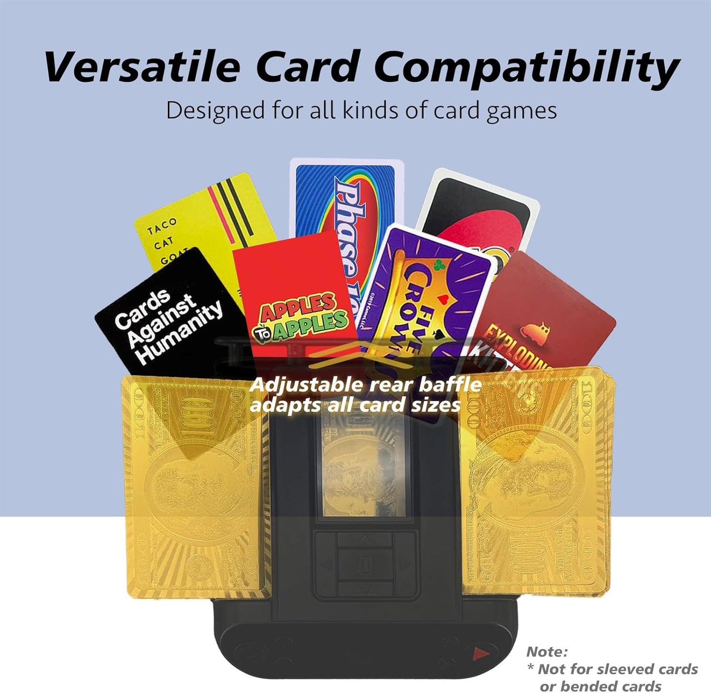 All-in-One Automatic Card Shuffler and Dealer,with 8 Remotes,Programmable Dealer,Card Shuffler 2 Deck,360° Rotation,Ultra Quiet,Rechargeable,up to 12 Players,for All Card Games (Shadow Black)