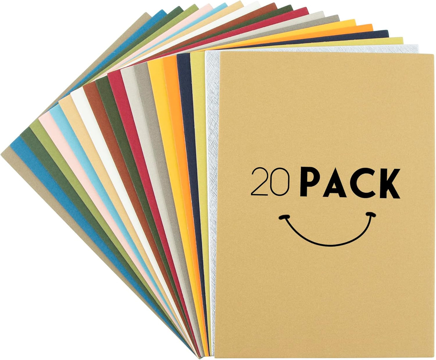 Golden State Art, 5x7 Matboard Mat Board Blanks - Assortment Color Uncut Mats for DIY Projects, Presentation Boards, Art Crafts (20 Pack)