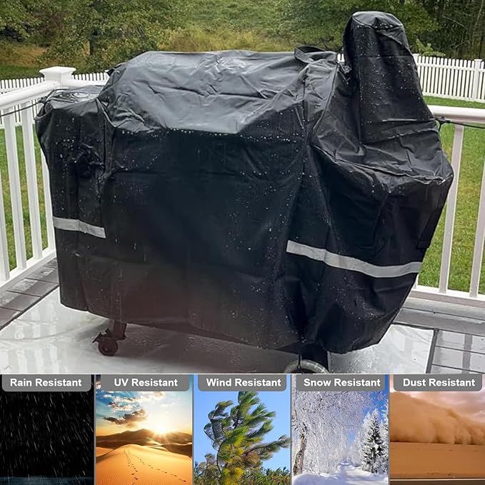 Grill Cover for Pit Boss Pro Series 850, 820 Wood Pellet Grill, 600D Heavy Duty Smoker Cover for 820D/ 820FB/ 820D3/ 820SC/ 820XL/ Z Grill 700 Series, All Weather Protection Waterproof BBQ Grill Cover