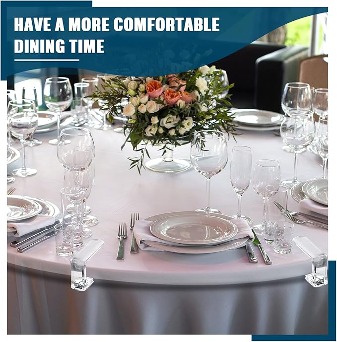 Jetec 48 Pieces Clear Tablecloth Clips Plastic Loaded Table Cover Holder Clamps Table Linen Clips for Christmas Birthday Camping Picnic Wedding Restaurant Outdoor Hosting Essentials