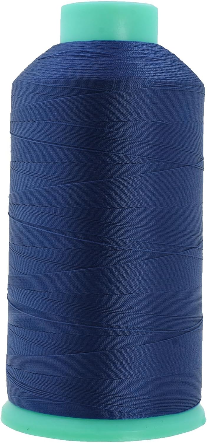 Mandala Crafts Bonded Nylon Thread Denim Heavy Duty Sewing Threads - 2843 YDs Size 46 210D T45 Tex 45 Thread for Leather Jeans Weaving Outdoor Marine Upholstery Threads