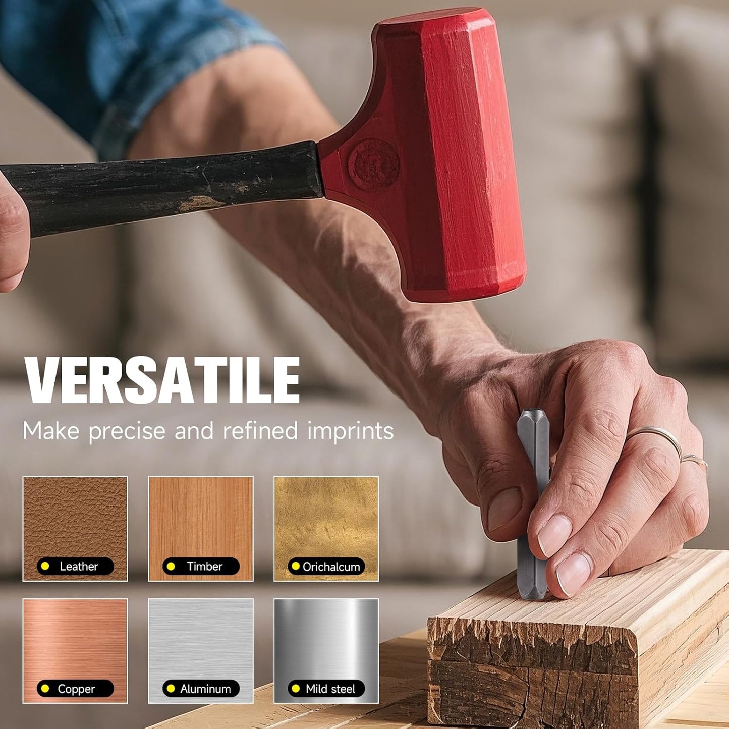 YKLP 37 Pcs Number and Letter Stamp Set,1/4” (6mm) (A-Z & 0-9 + Heart) Metal Letter Stamps DIY Arts & Crafts Leather Stamps, Leather, Wood for Jewelry Stamping kit