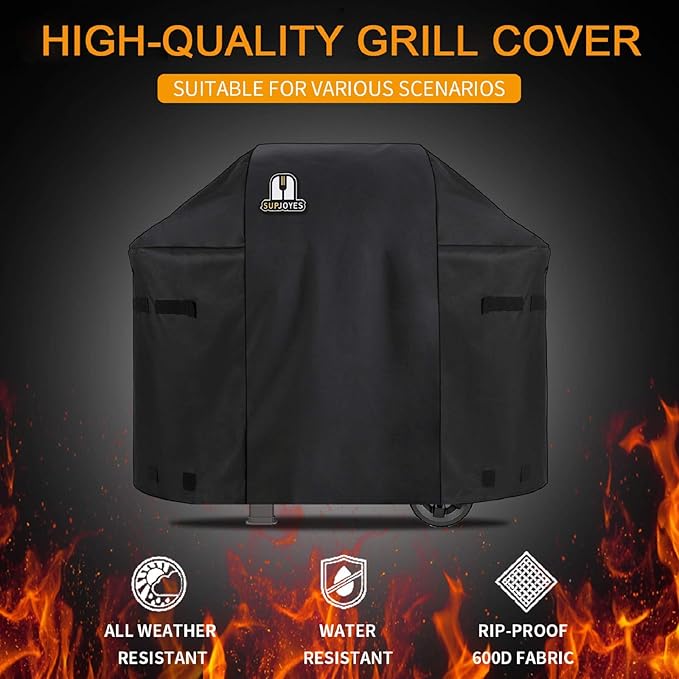 SUPJOYES Gas Grill Cover for Weber Spirit II 210, 48 Inch BBQ Grill Covers, Heavy Duty Waterproof Barbecue Accessories