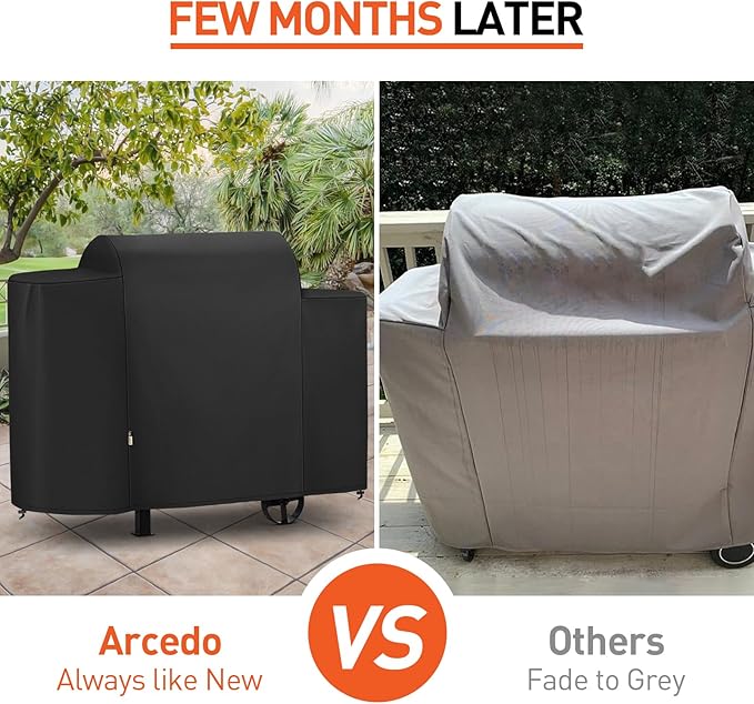Arcedo Grill Cover Compatible with Pit Boss 440D, PB440d2, Rancher 700, 700D, 700S, 700SC, Camp Chef, Heavy Duty Waterproof Outdoor BBQ Smoker Wood Pellet Grill Cover