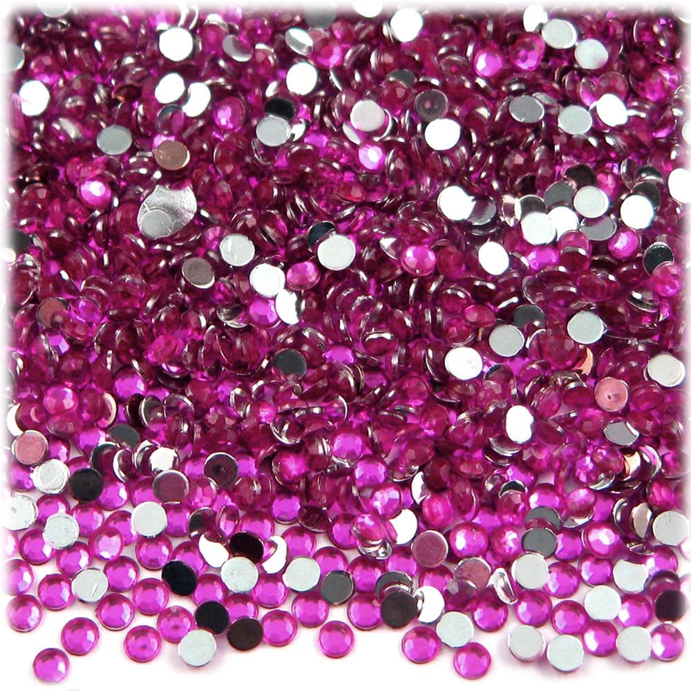 The Crafts Outlet 1,440pc Rhinestones Round 3mm (10ss) Flatback Light Orange