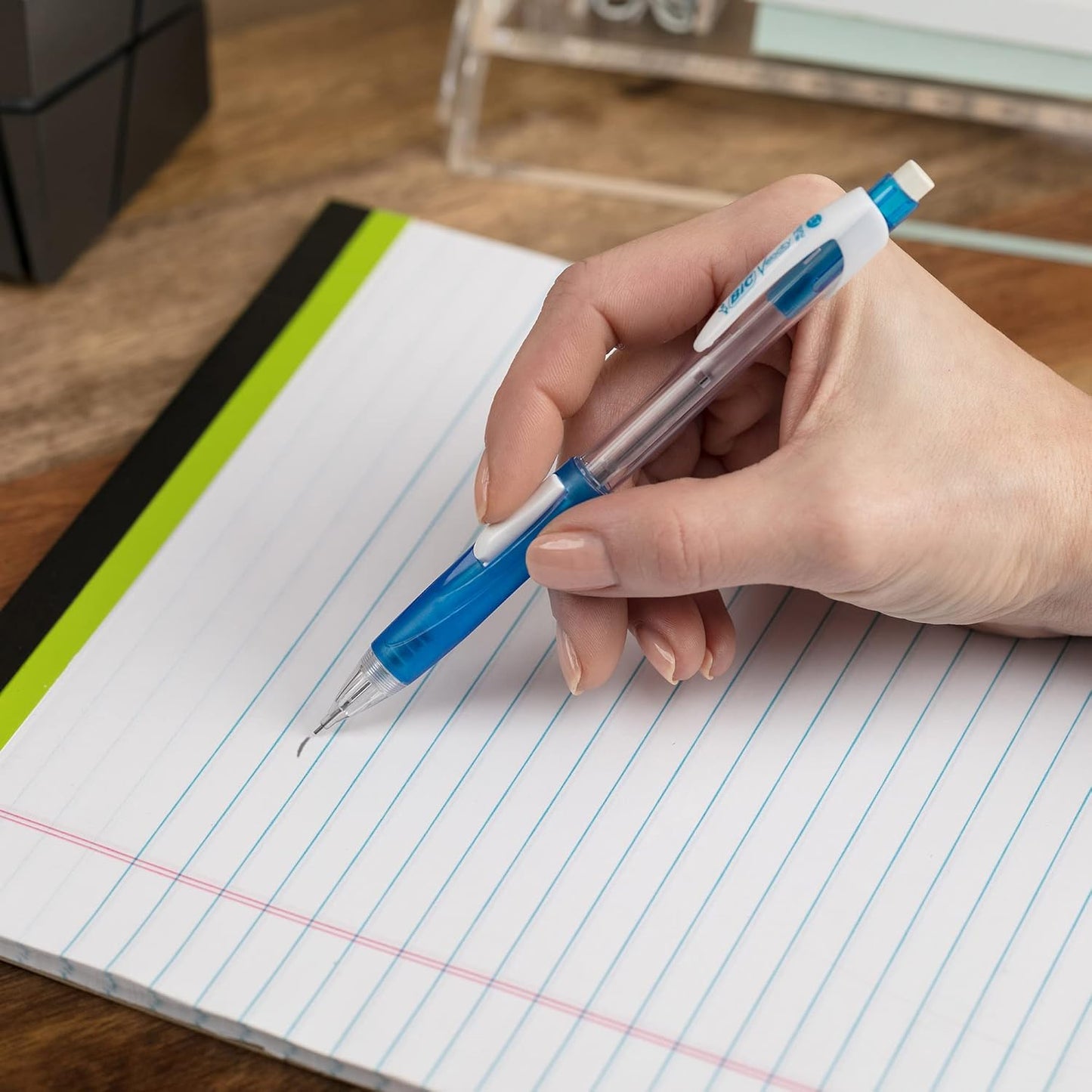 BIC Velocity Mechanical Pencils, With Colorful Barrel, Medium Point (0.7mm), 6-Count Pack Mechanical Pencils With Eraser and Lead Refills