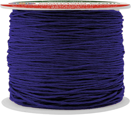 Mandala Crafts 1mm 109 Yards Dark Indigo Cotton Waxed Cord for Jewelry Making Bracelet Cord Waxed String - Beading String Thread Jewelry Cords for Necklaces String