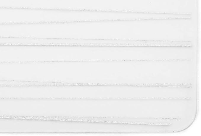 modern-twist 14 x 16 Silicone Placemat, BPA, PVC-Free Table Mat, Dishwasher Safe, Stream Print in Silver, Pack of 1