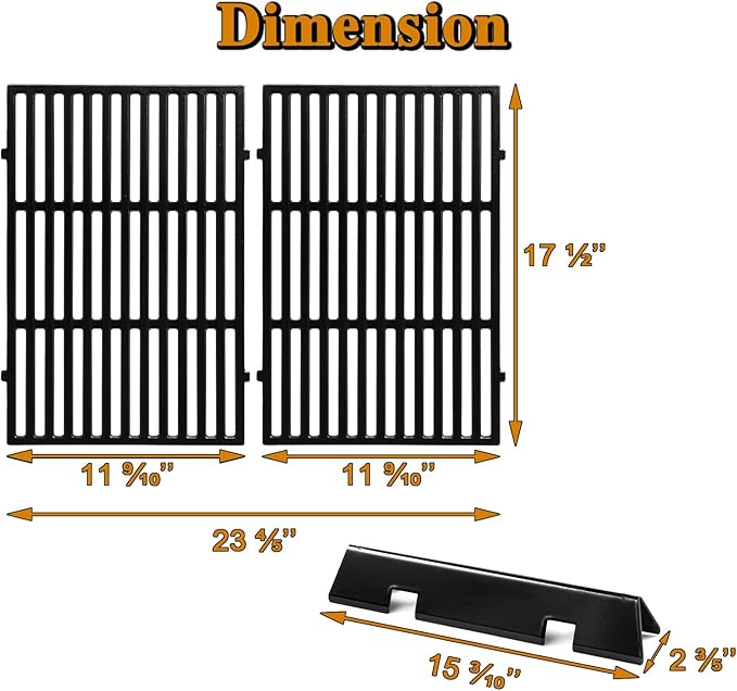 Spirit E-310 Grill Replacement Parts for Weber 7636 Flavorizer Bars 7638 Grill Grates Spirit 300 Series E310 E-330 E330 SP310 SP320 310 Spirit II E-310 2 E-310 GS4 3 Burner Spirit Grill Parts