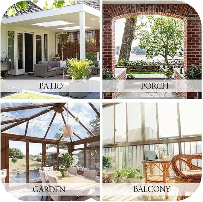 Forest Theme Waterproof Outdoor Curtains for Patio,Trees Moon Lake Pattern,Light Filtering Curtains Outside Curtains for Porch, Gazebo, Pergola, Backyard,2 Panels,W54 x L84,Green