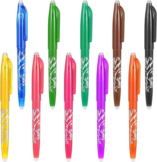 12pcs Heat Erasable Pens for Fabric, Fabric Marking Pens Fabrics Markers No Ghost Lines, Disappearing Ink for Precise Marking for Quilting Sewing Embroidery DIY Dressmaking Fabrics Tailors Chalk (10)