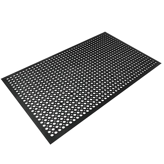 Anti-Fatigue Non-Slip Rubber Floor Mat Heavy Duty Mats 36"x60" for Outdoor Restaurant Kitchen Bar