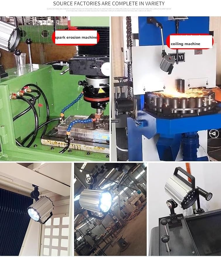 7W Explosion Proof Light 24V Waterproof LED Work Light for Lathe, CNC Milling Machine, Drilling Machine Adjustable Aluminum Alloy Long Arm (7)