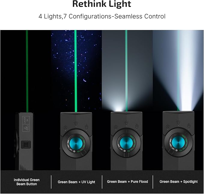 OLIGHT ArkPro EDC Flat Flashlight Rechargeable with Green Beam, UV and White LED,1500 Lumens USB-C Pocket Camping Flashlight, Spotlight Floodlight for Outdoor Emergency Working (Black CW)