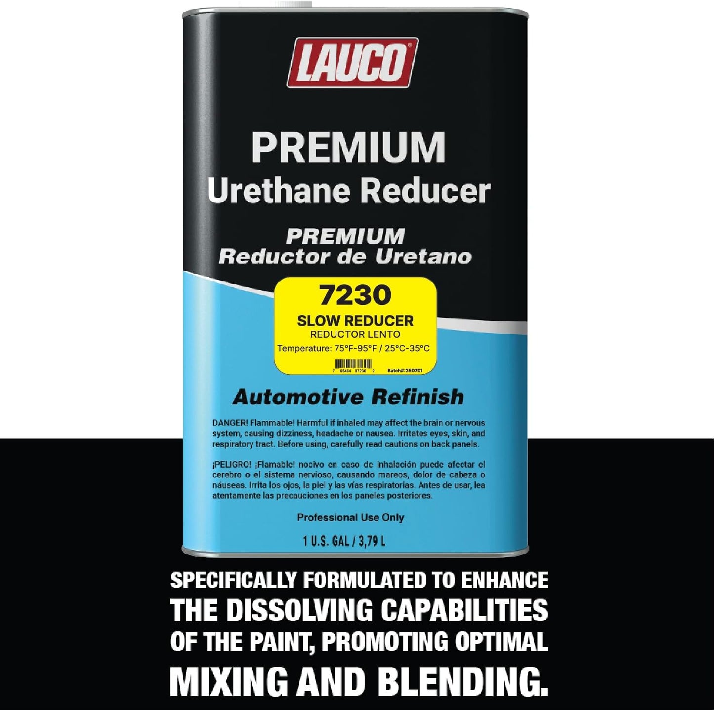 Slow Urethane Grade Reducer (7230), 1 Gallon, 75°F - 95°F﻿﻿ ﻿- For Automotive Paint and Industrial Paint Use - High Performance Automotive Grade﻿