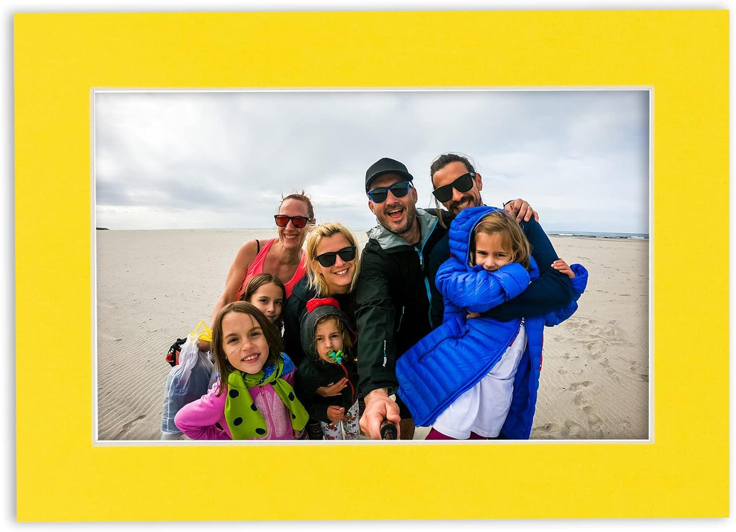 5x7 Mat for 8.5x11 Frame - Precut Mat Board Acid-Free Yellow 5x7 Photo Matte Made to Fit a 8.5x11 Picture Frame, Premium Matboard for Family Photos, Show Kits, Art, Picture Framing, Pack of 25 Mats