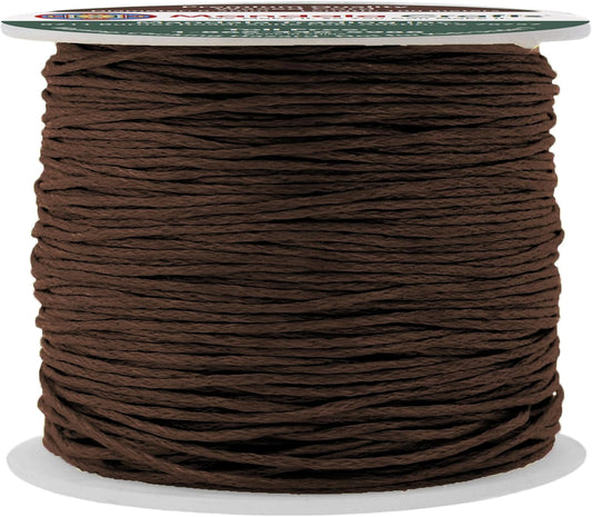 Mandala Crafts 0.5mm 109 Yards Bistre Brown Cotton Waxed Cord for Jewelry Making Bracelet Cord Waxed String - Beading String Thread Jewelry Cords for Necklaces String