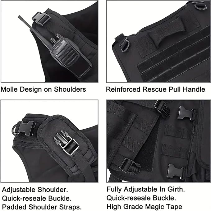 YAKEDA Adjustable Tactical Airsoft Training Vest | Camping, Fishing, Hunting,Gift for Halloween and New Year