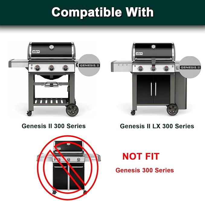 66095 66802 Grill Grates Grill Replacement Parts for Weber Genesis II E-310 II 300 Grill Parts II E-335 II E335 II S-335 II SE-310 Genesis 2 315 II SE-335 II E310 II LX S-340 GS4 Cooking Grates