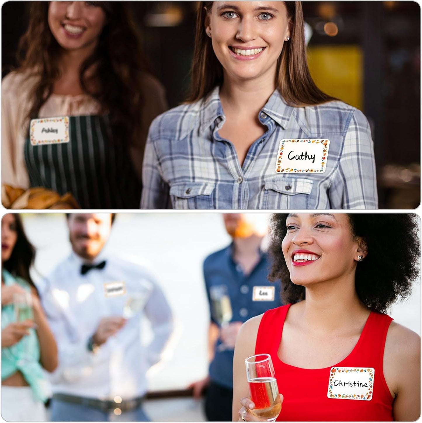 240 Pcs Fall Name Tag Stickers Thanksgiving Name Labels Autumn Pumpkin Maple Leaves Border Gift Tag for Fall Thanksgiving Home Office Party Guests Classroom Supplies, 3. 5 x 2. 4", 6 Styles